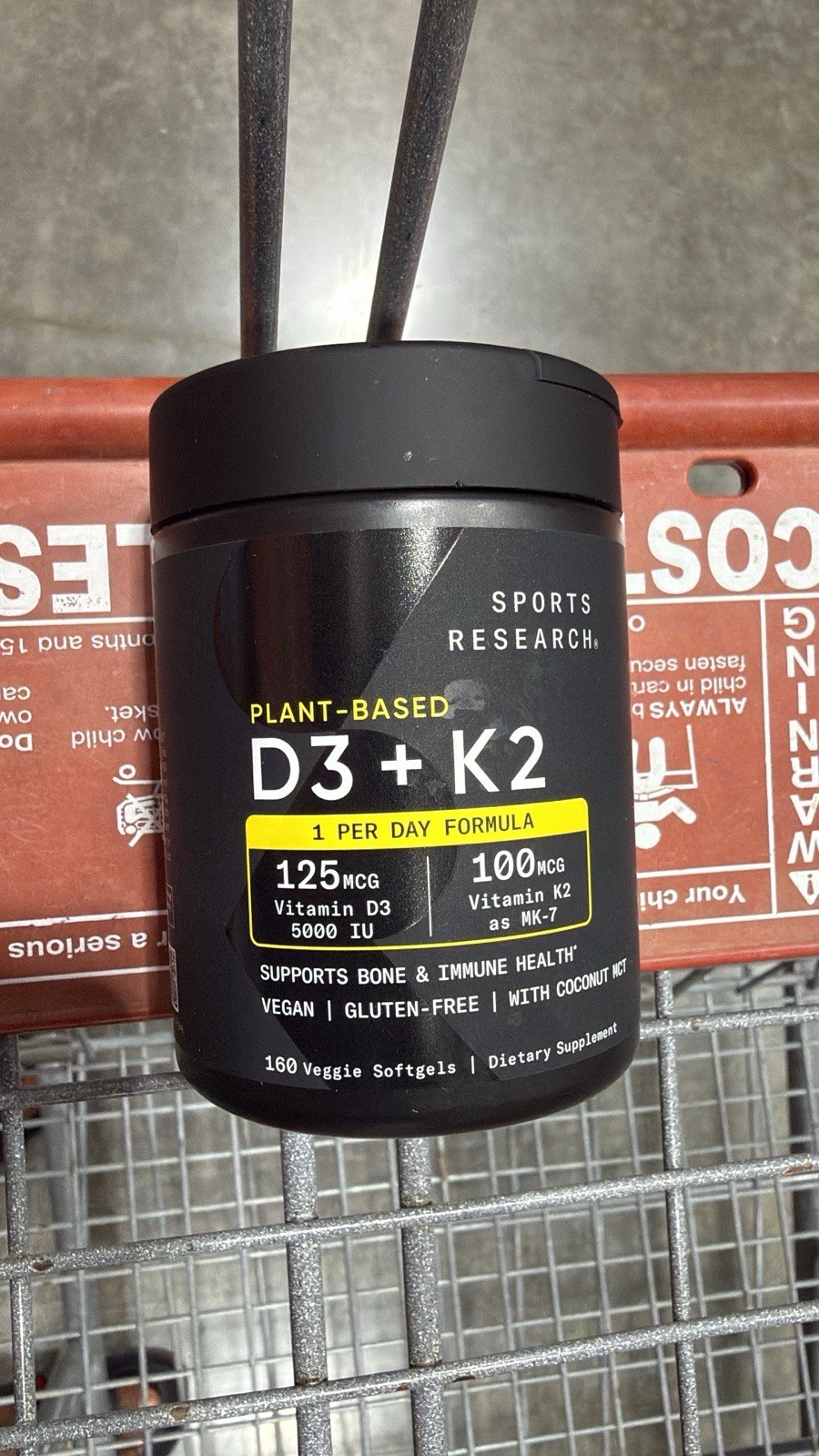 Sports Research Plant-Based D3 + K2 125mcg/100mcg 160 Softgels Vegan