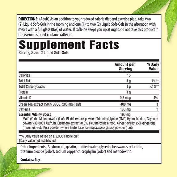 Applied Nutrition Green Tea Weight Loss Supplement, 90 Capsules Free Shipping..