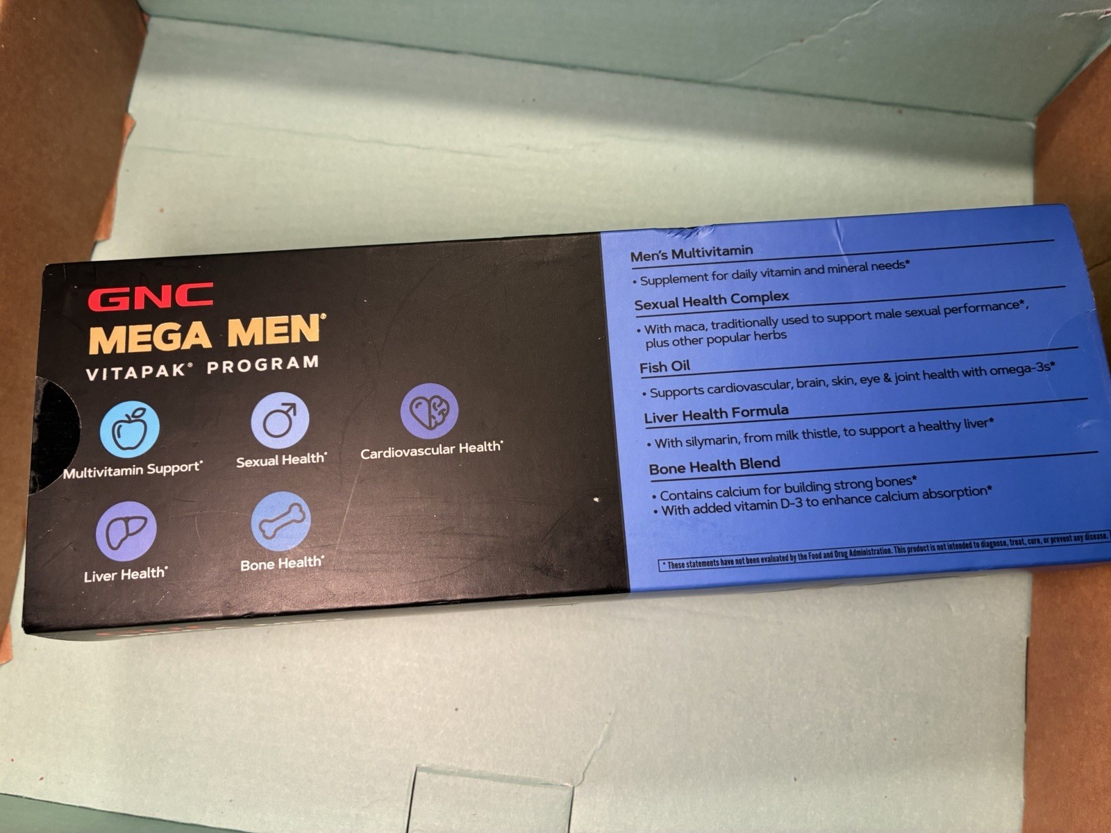 GNC Mega Men Vitapak Program 40+ 25Day Supply Multivitamin 150 Tablets/Softgels