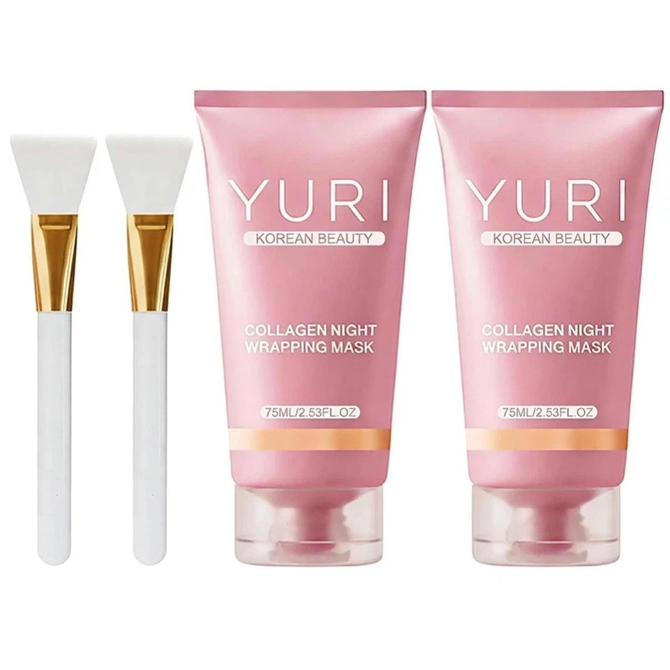Yuri Korean Collagen Night Wrapping Mask 75ml Hydrating Sleeping Mask New In Box