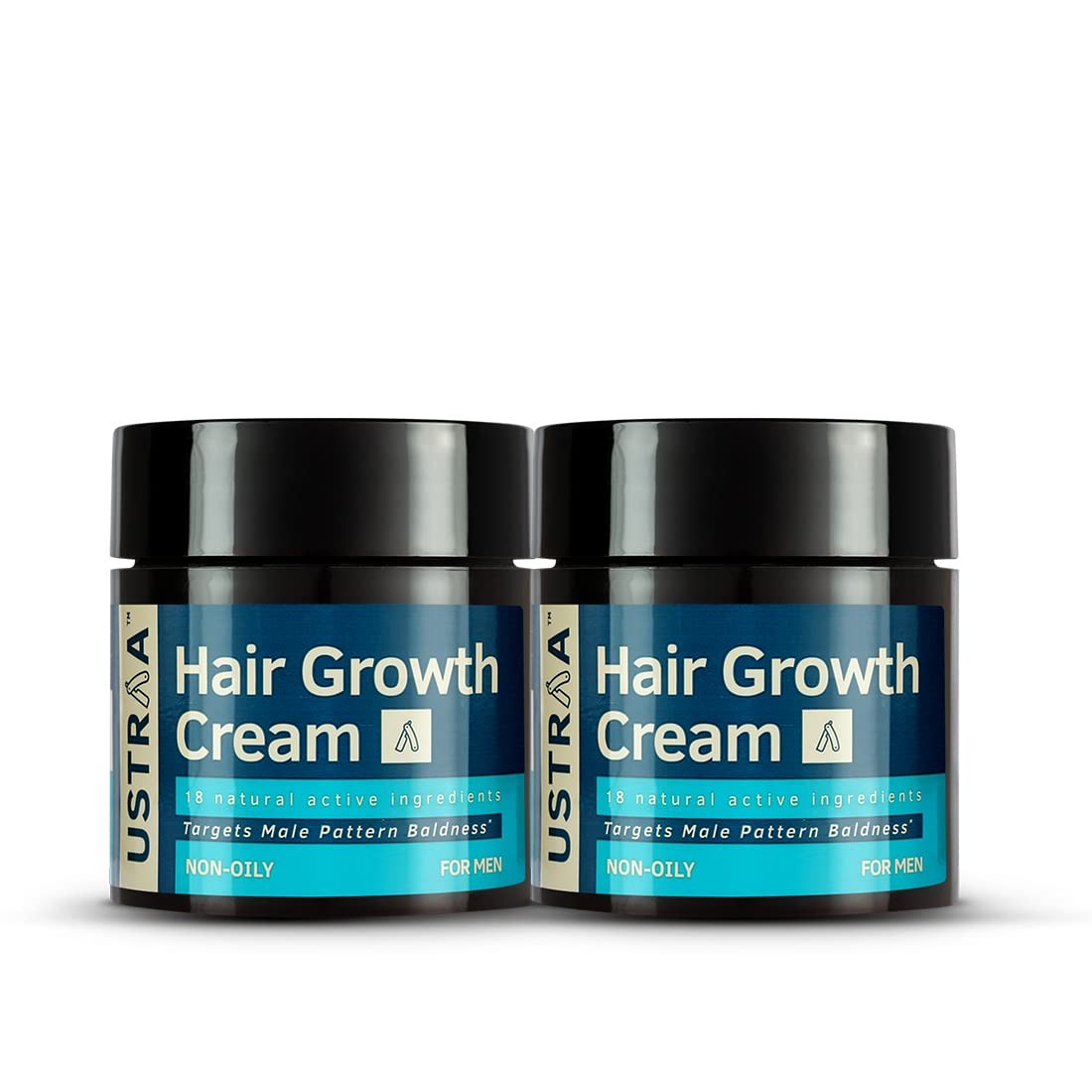 USTRAA Hair Growth Cream ,Onion Extract Neelbhringadi & Black Seed Oil 2 x 100gm