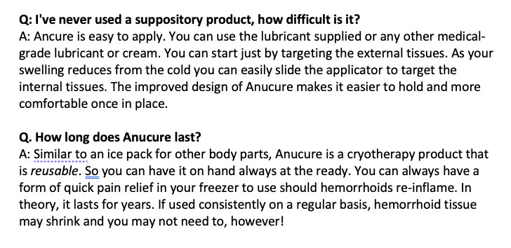 AnuCure Hemorrhoid Relief Device – 100% Natural Cooling, Reusable, drug-free