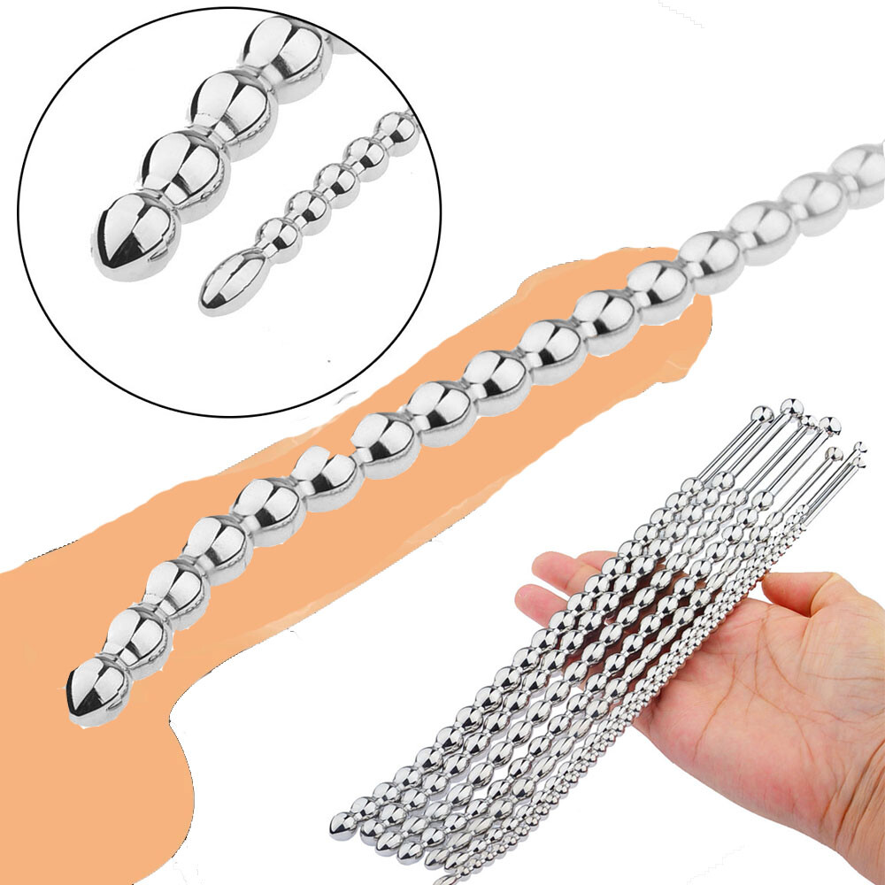Male Stainless Steel Long Sounds Sounds Beads Sounding Rod Insert Plug Enhancer