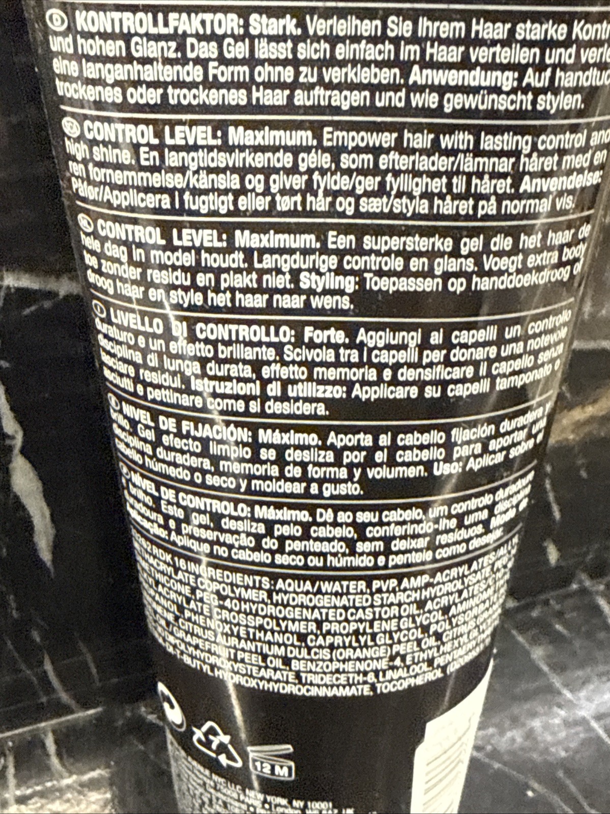 Redken Hardwear 16 Super Strong Sculpting Hair Gel 8.5 oz new