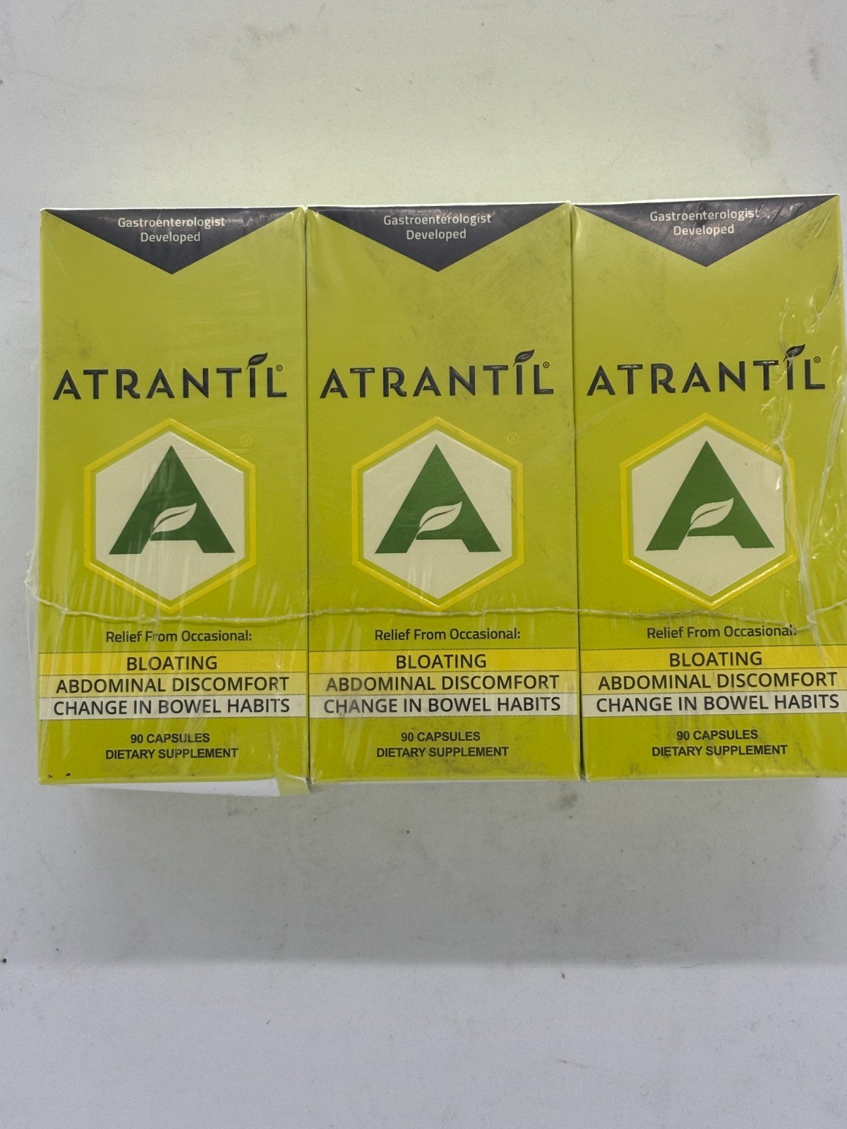 Atrantil 3 X 90 Capsules, Bloating and Digestive Health Exp. 9/26 FREE SHIPPING!