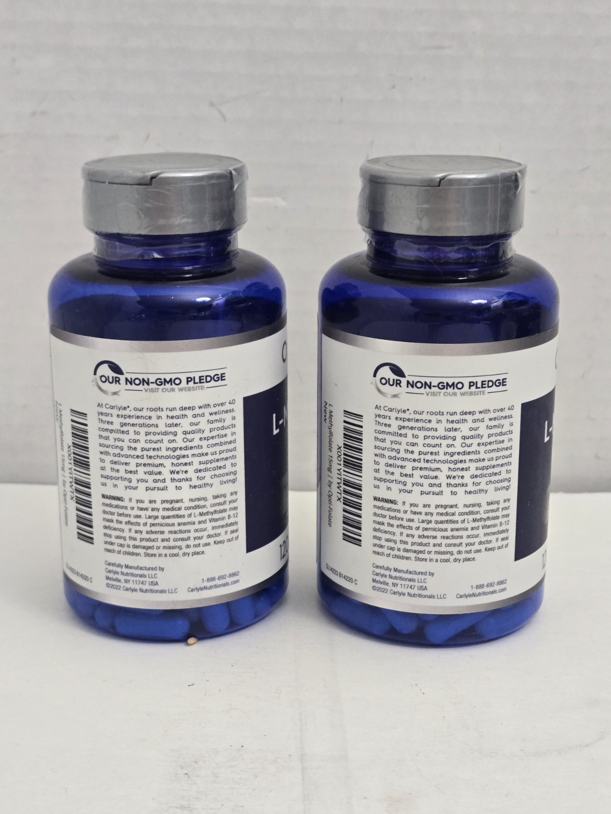 L Methylfolate 15mg 120 Capsules x2 Lot Opti-Folate Exp 1/28 SEALED