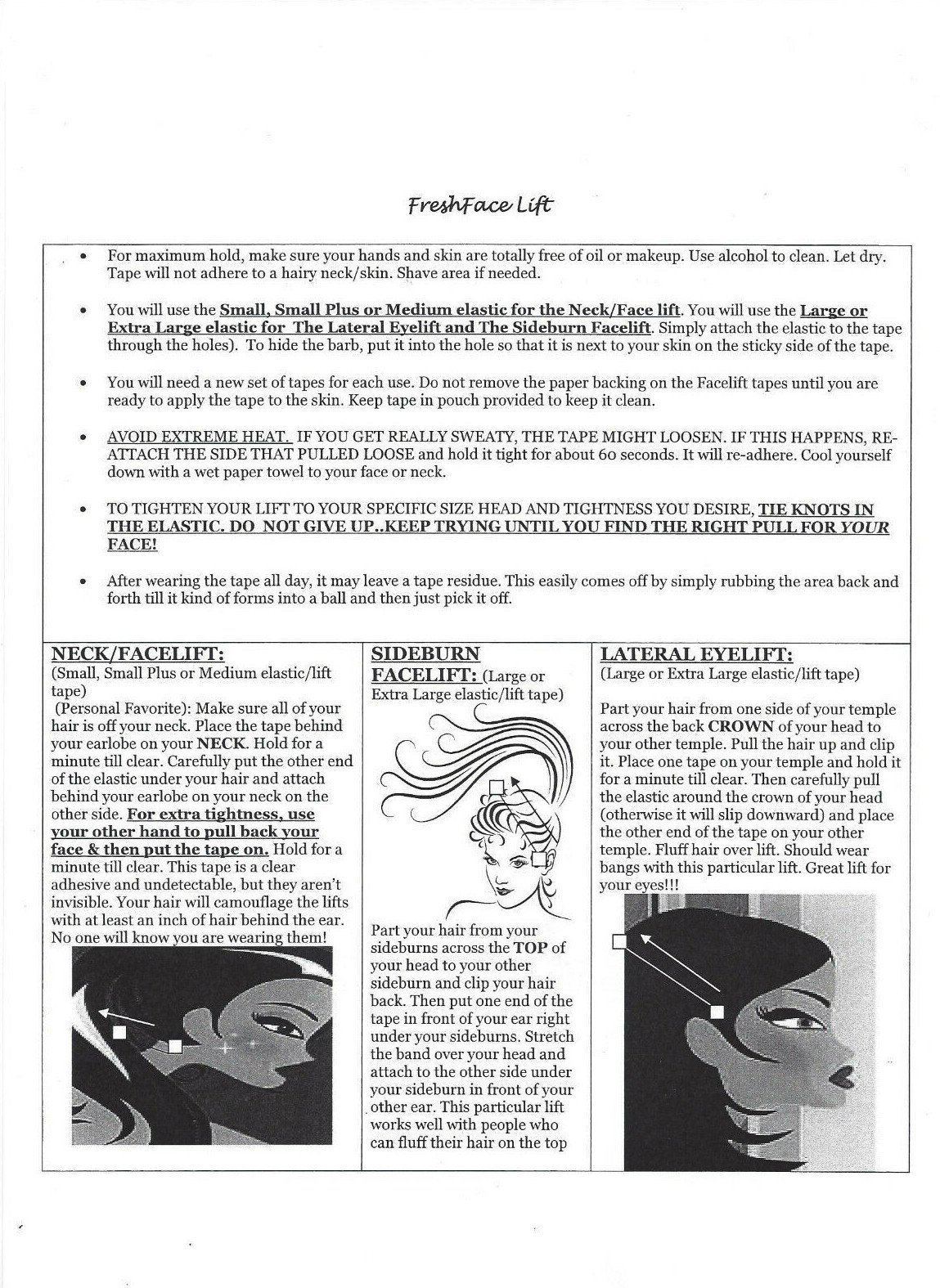 FACELIFT Instant Face,Neck and Eye Lift, 40 Double Facelift Tapes and 5 Elastics