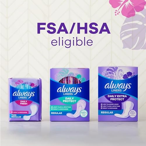 Always Daily Fresh Thin Liners, Regular Absorbency, Unscented Panty