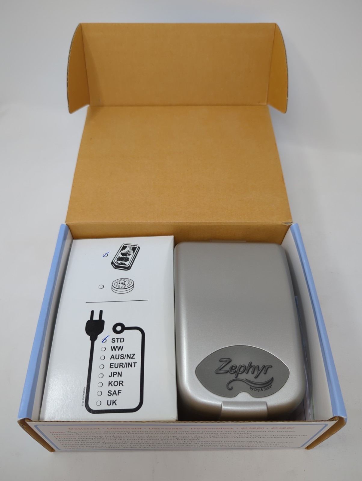 Zephyr by Dry & Store Hearing Aid Dryer NEW w/ Dry Brik Captures Moisture & Odor