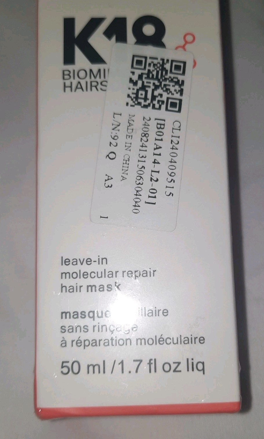 K18 Biomimetic Hairscience Leave-in Molecular Repair Hair Mask – 1.7 oz NEW
