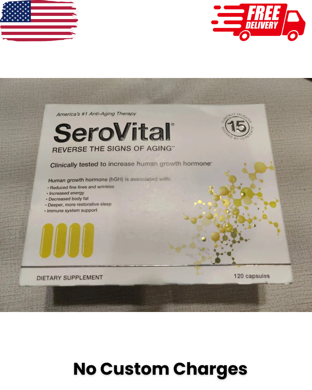 SeroVital Reverse The Signs of Aging Dietary Supplement – 120 Capsules