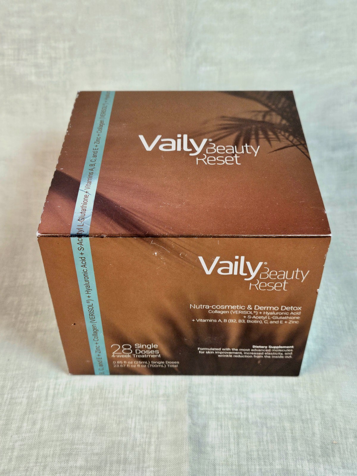 Vaily® Beauty Reset Collagen VERISOL Hyaluronic Acid Glutathione 28-Dose 12/25