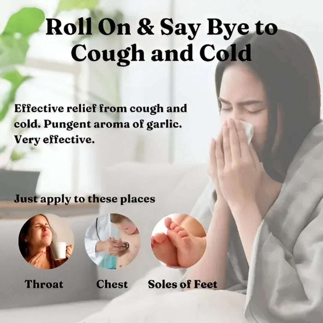 Natural Cold Relief Roll On, 10ml, Instant Relief From Cough