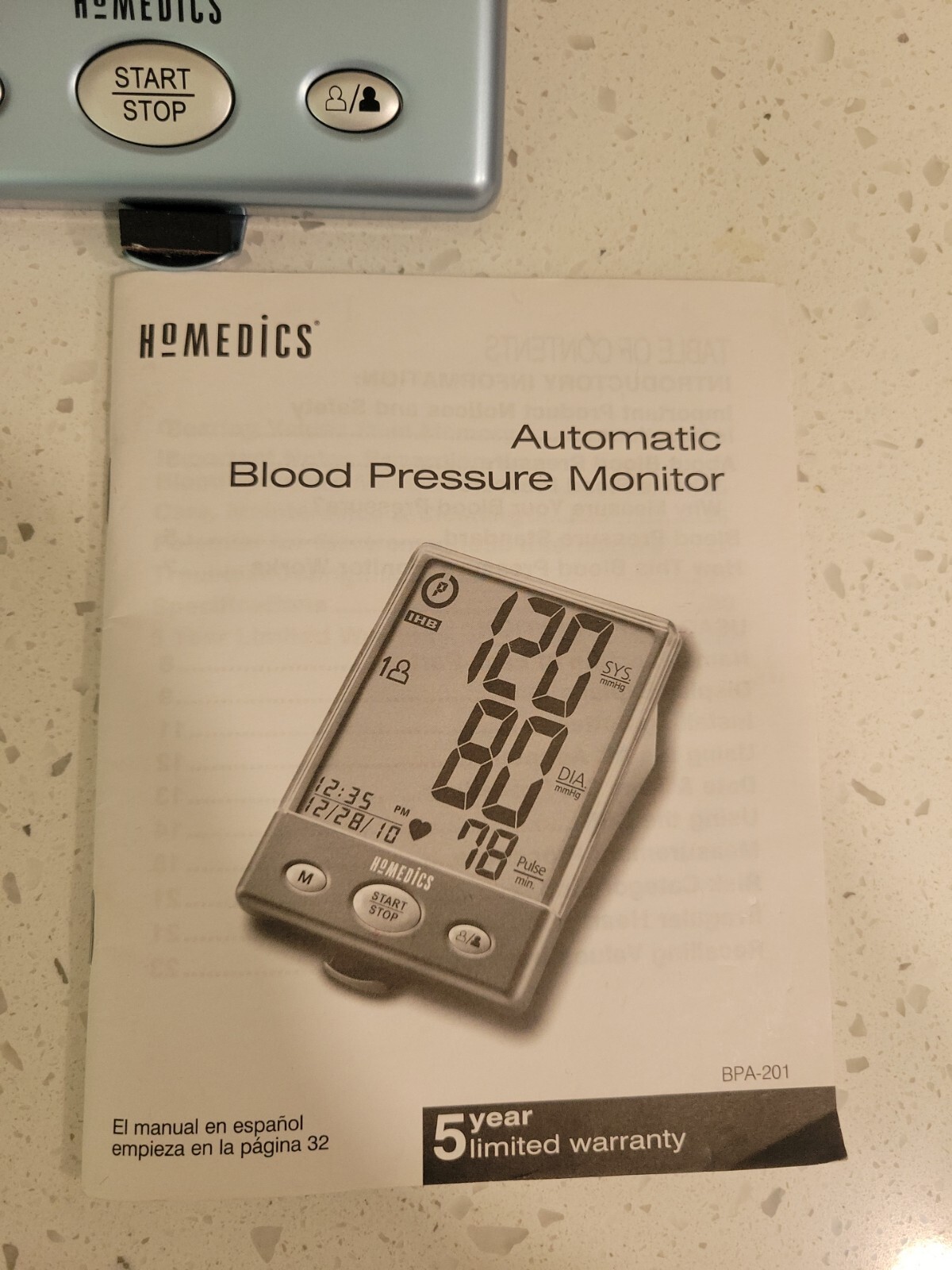HoMedics BPA-201 Blood Pressure Monitor(doesn’t Have The DC Power Box) Works