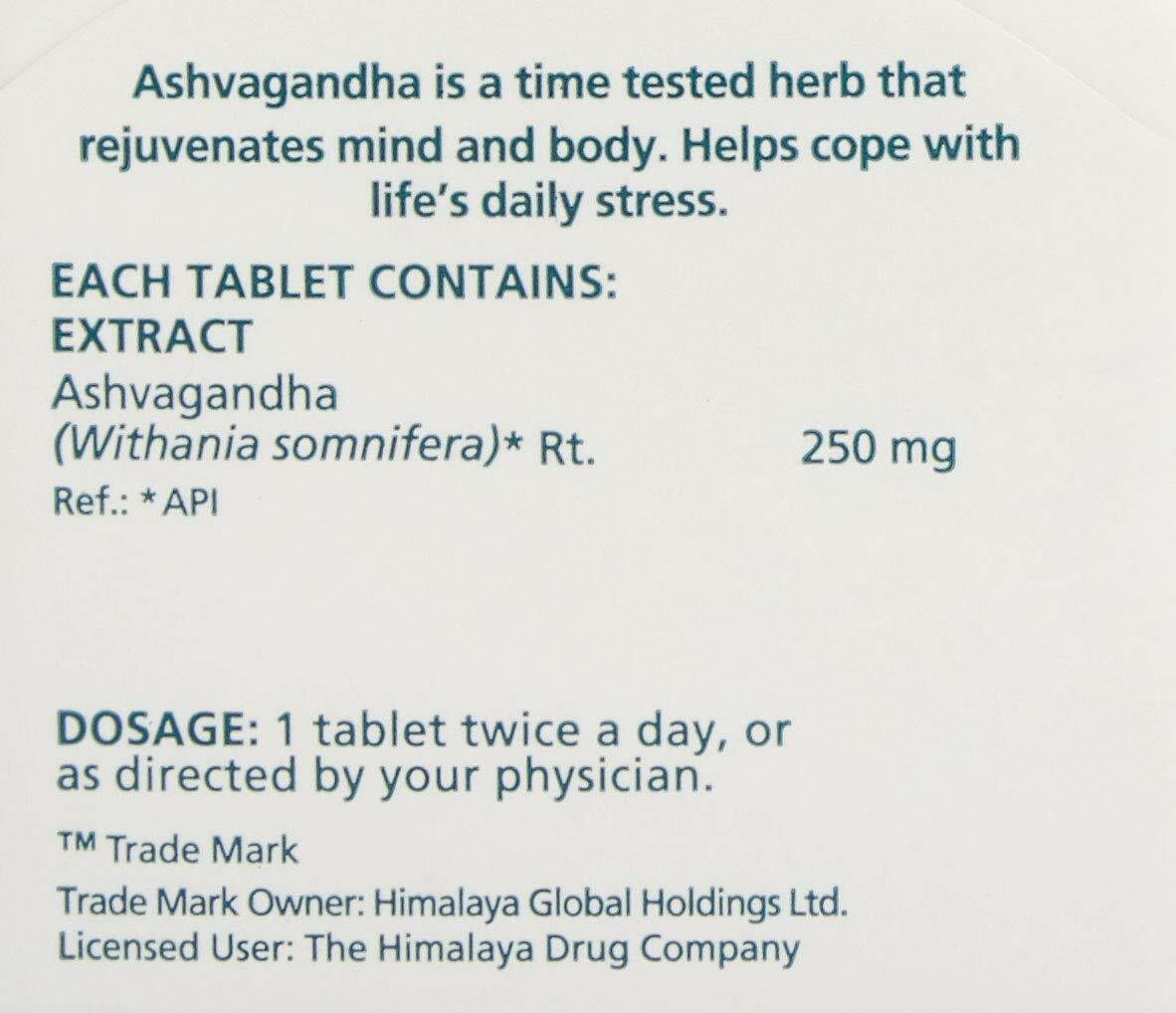 12 X Himalaya Ashwagandha Ashvagandha General Wellness 60 TABS FREE SHIP