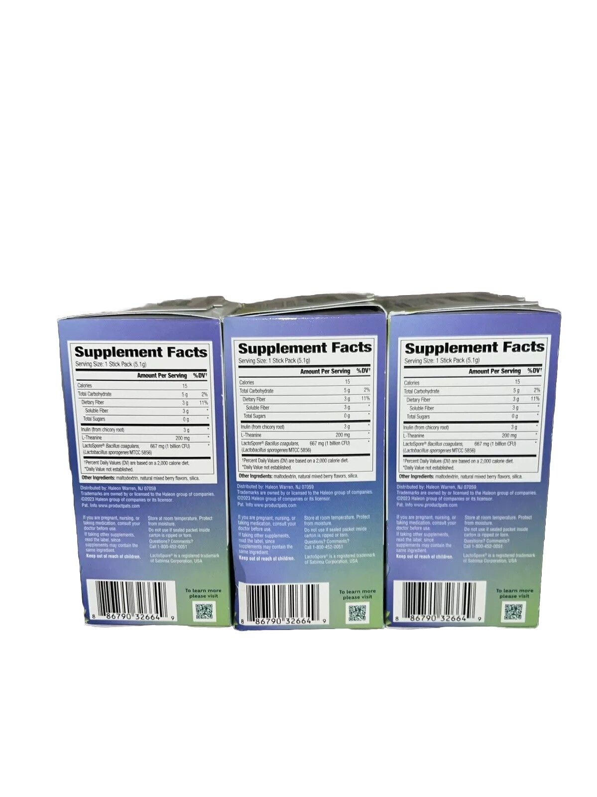 Benefiber Dual Action Biotic, 54 Loose Stick Packs Mixed Berry Exp 12/25