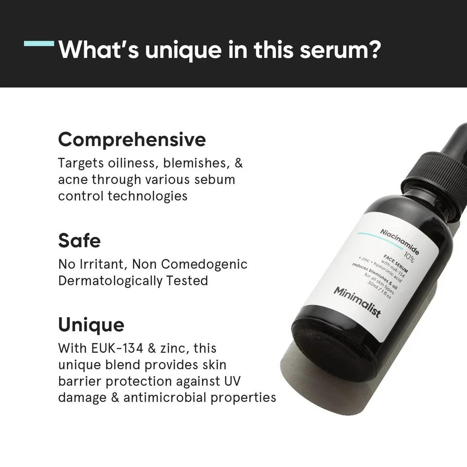 Minimalist 10% Niacinamide Face Serum For Nourishing Skin 30ml