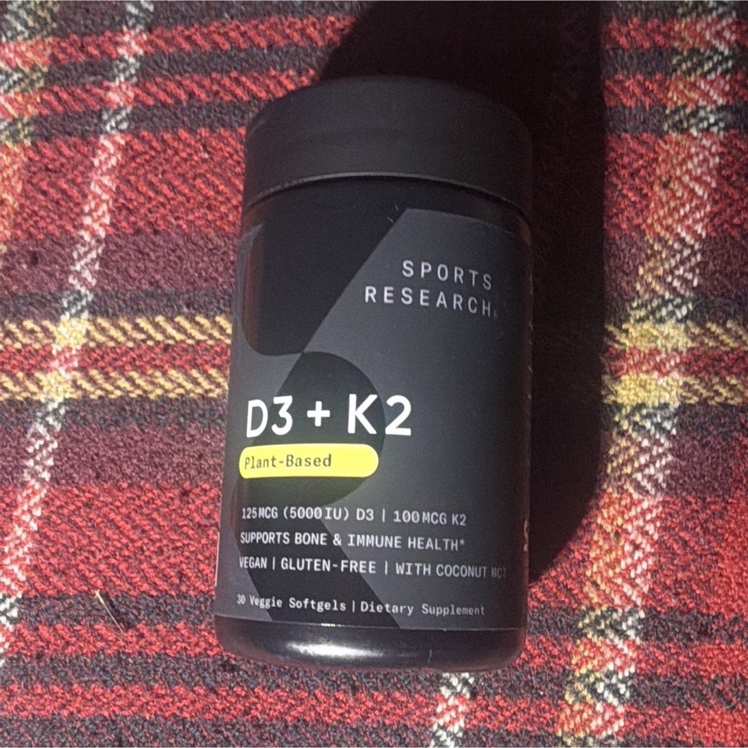 Sports Research Vitamin D3 5000 IU + K2 Vegan Softgels 30 ct Bone & Immune