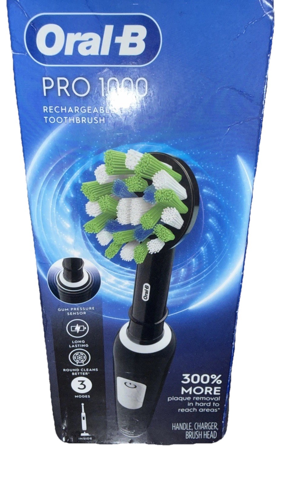 Oral-B Pro 1000 Rechargeable Toothbrush Handle / Charger / Brush – Black