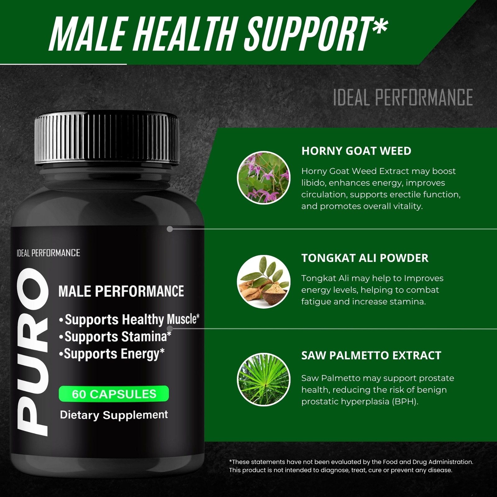 Puro General Wellness Supplement – 60 Capsules