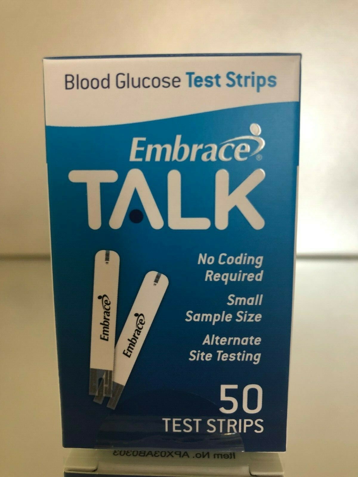 Embrace TALK Blood Glucose Test Strips 50 Qty. Exp 05/05/2025 Free shipping