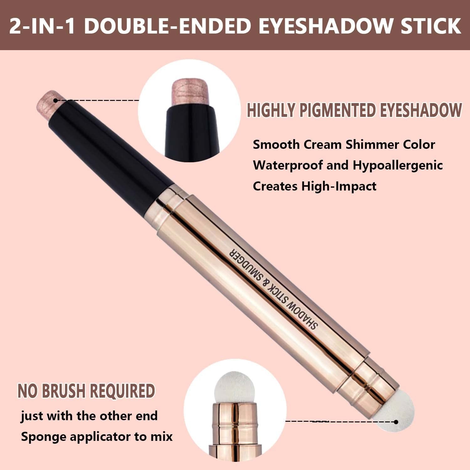 High Pigment Waterproof Eyeshadow Crayon – Effortless Glam with Luminous Finish
