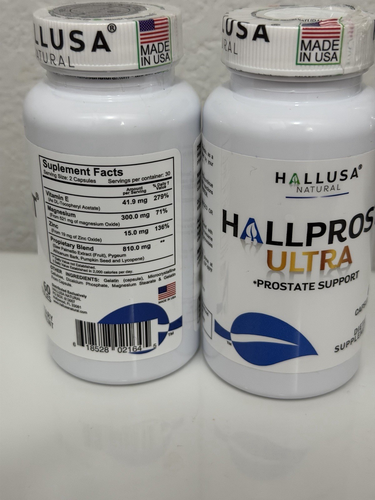 Hallusa Natural Hallprost Ultra Prostate Support 60 Capsules Saw Palmetto