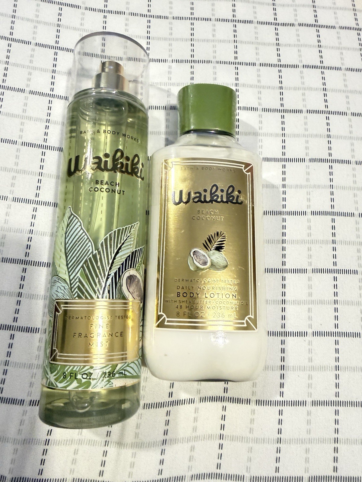 Bath & Body Works Waikiki Beach Coconut Mist & Lotion Set, Coconut, 8 fl oz