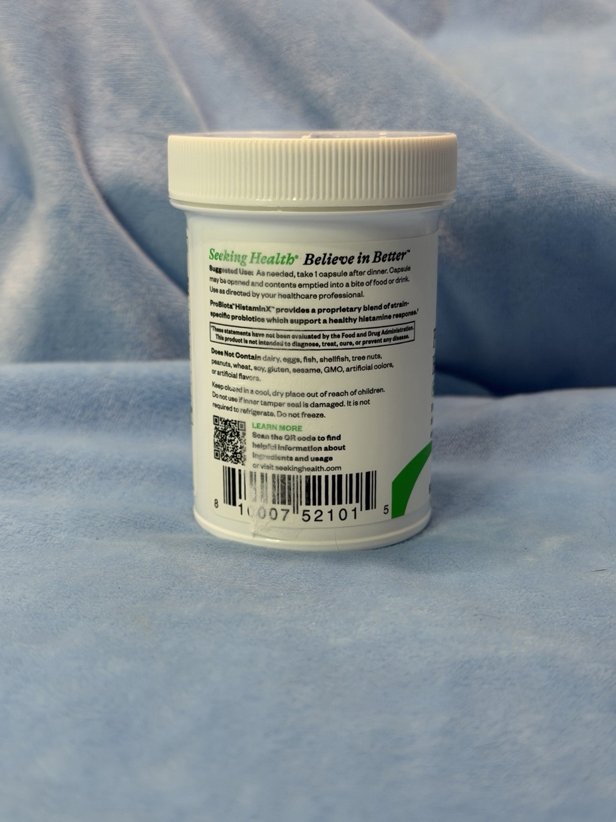 Seeking Health ProBiota HistaminX 60 Cap Gut Support Digestion Supplement 1-2027