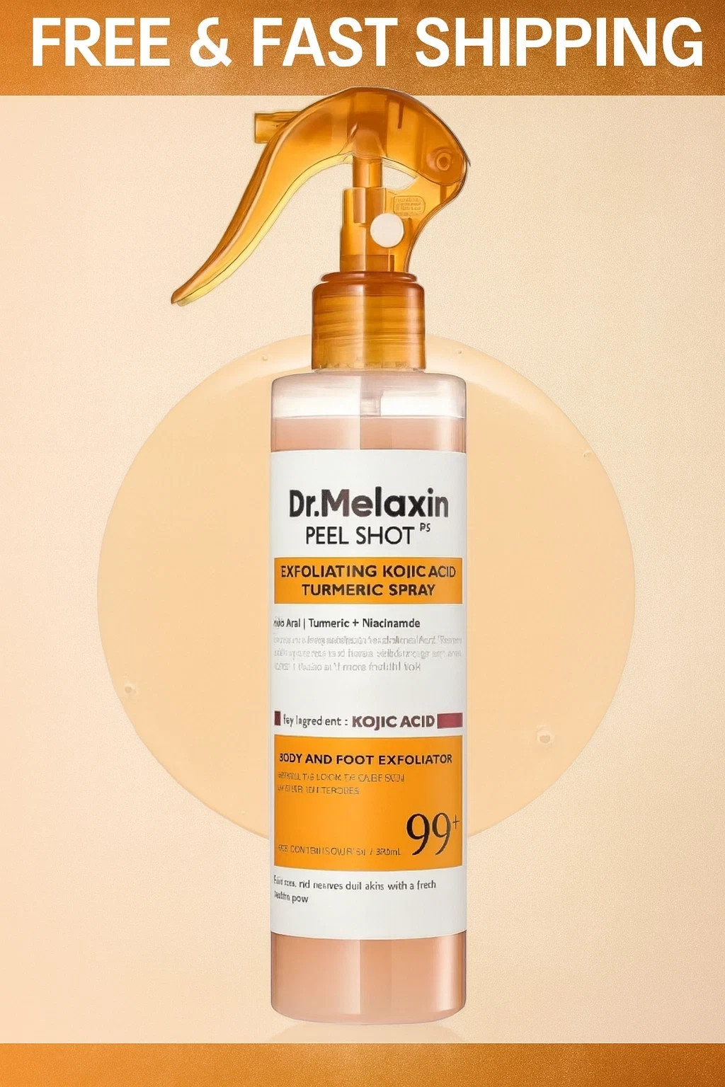 Dr. Melaxin Peel Shot Exfoliant Kojic Acid Turmeric Spray 200ml Brand new–