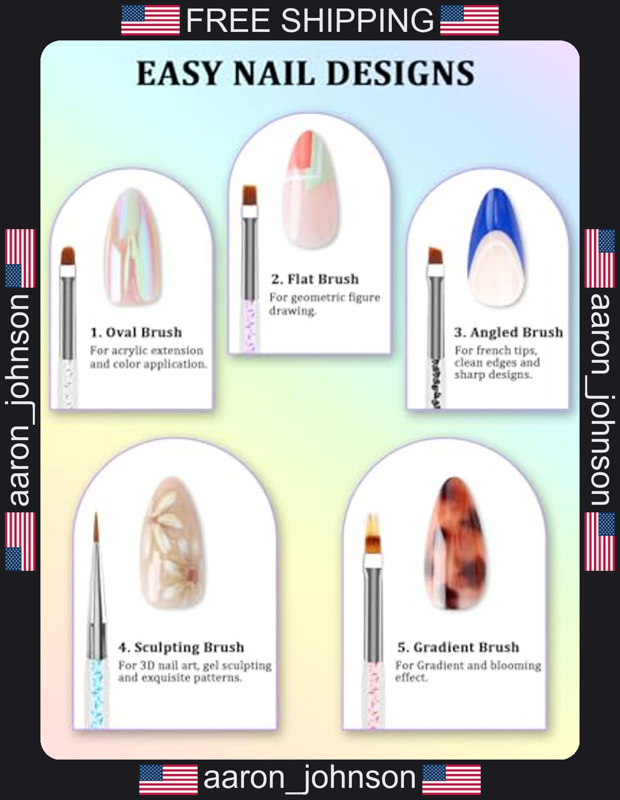 YOOVR Nail Art Tools Set, Nail Stand for Press on Holder for Painting Nails,
