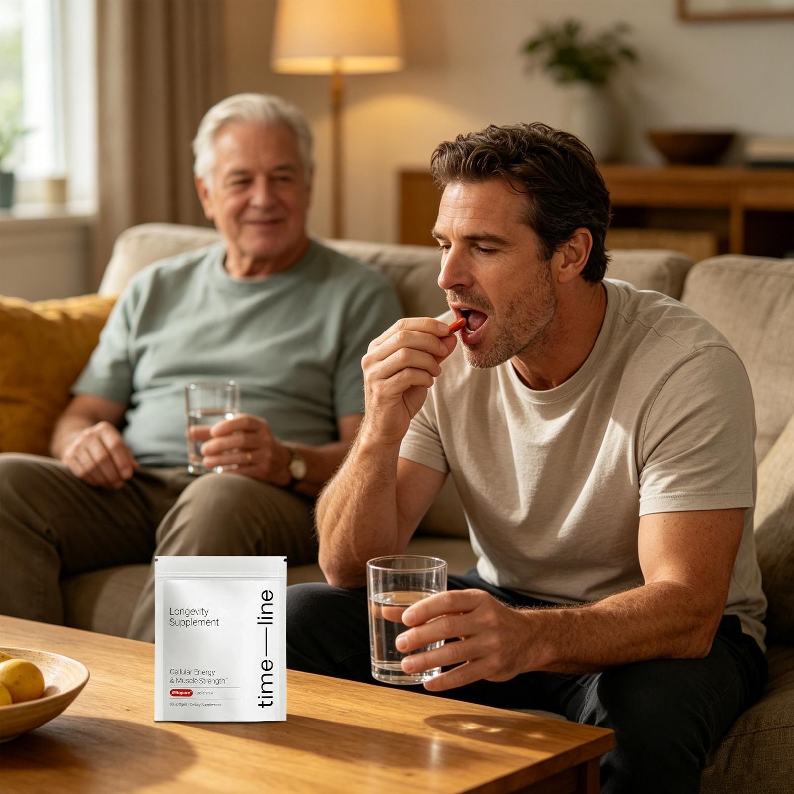 Time-Line Longevity Supplement Mitopure Urolithin A 60 Softgels