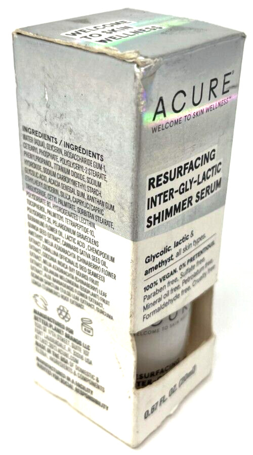 Acure Resurfacing Inter-Gly-Lactic Shimmer Serum 0.67 fl oz Each