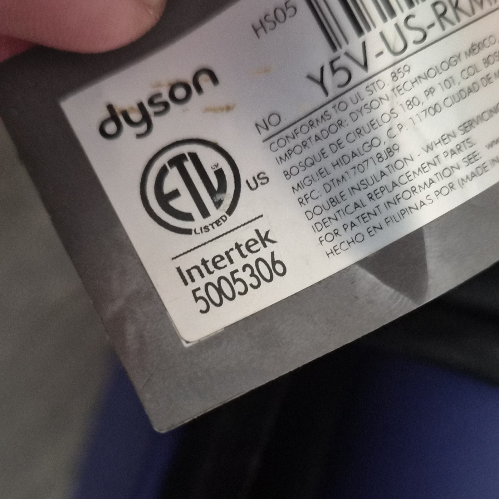 Dyson Airwrap HS05 Multi Styler Blue/Copper w/ Attachments 1.2in 1300W