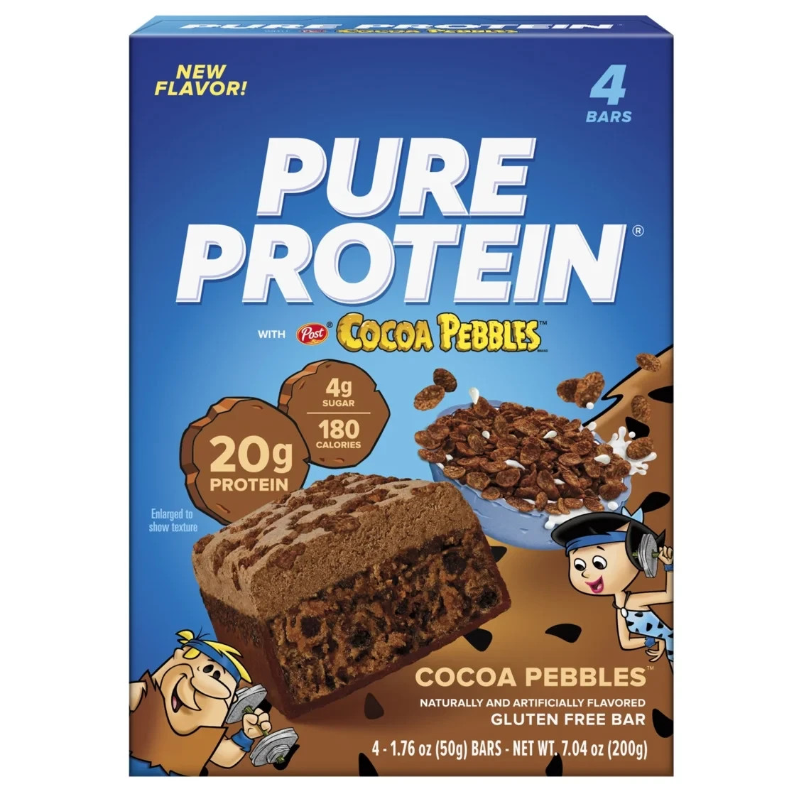 Pure Protein Bars, Cocoa Pebbles, 20g Protein, 1.76 oz, 4 Count Free Shipping