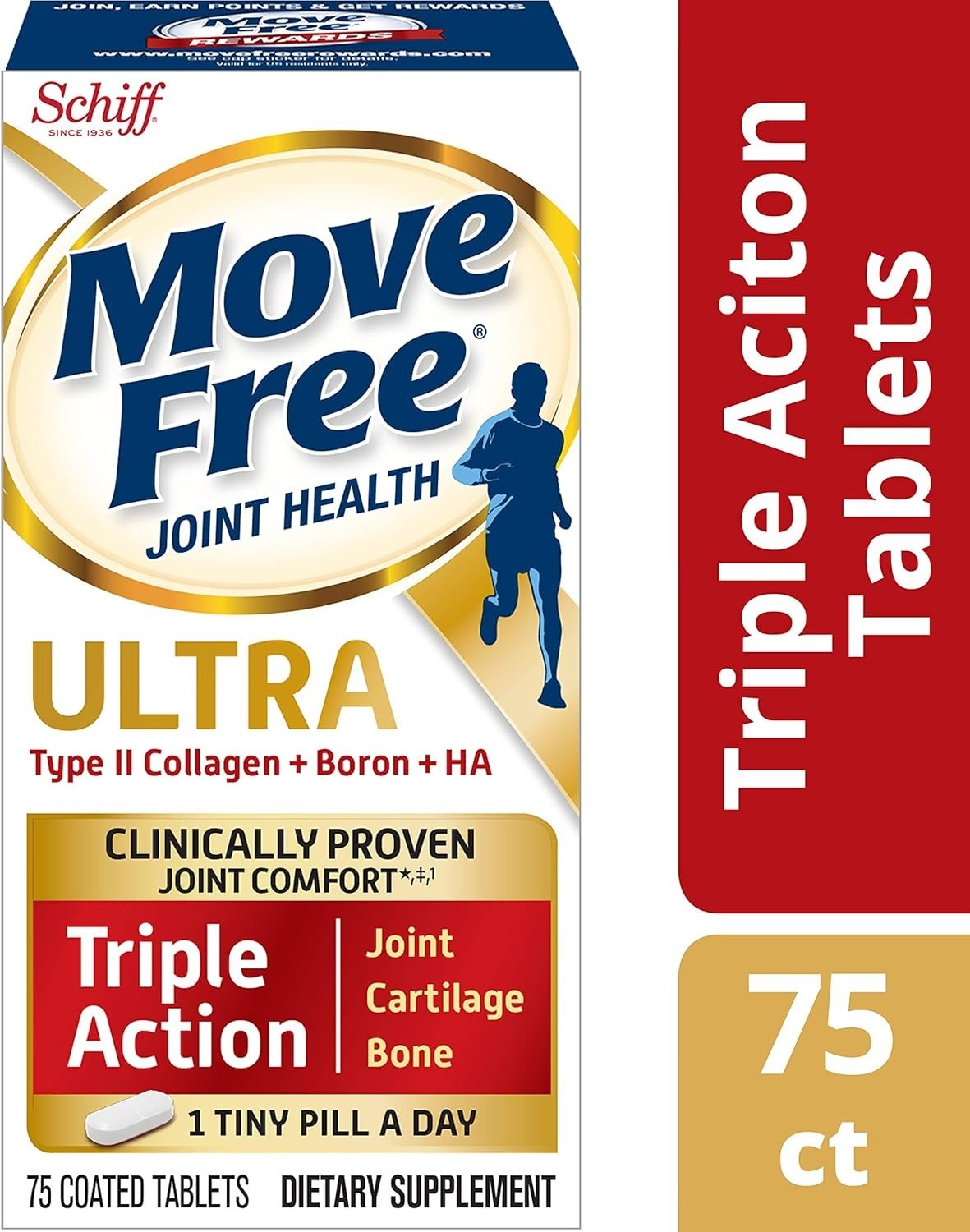 Ultra Triple Action Type II Collagen & Bone Support Tablets – 75 Count