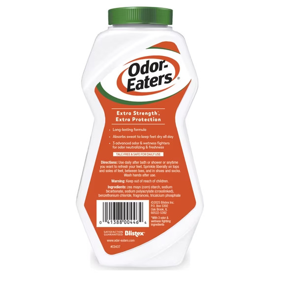 (3 pack) Odor-Eaters Foot Powder 6oz, Shoe Odor Eliminator, Unscented