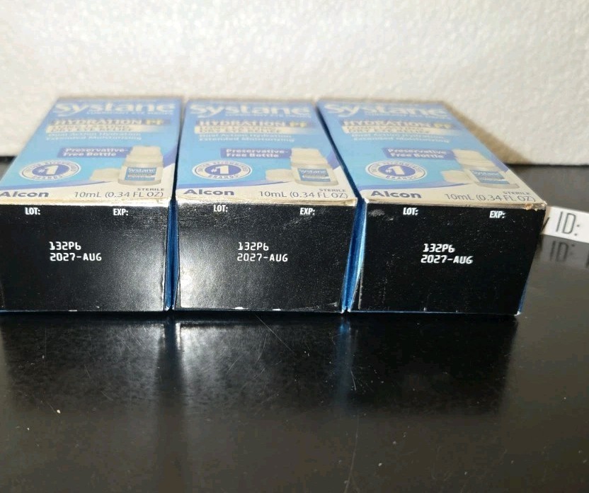 EXP 01/2025+! 3 Lot Systane HYDRATION PF Preservative-Free Dry Eye Drops 10mL