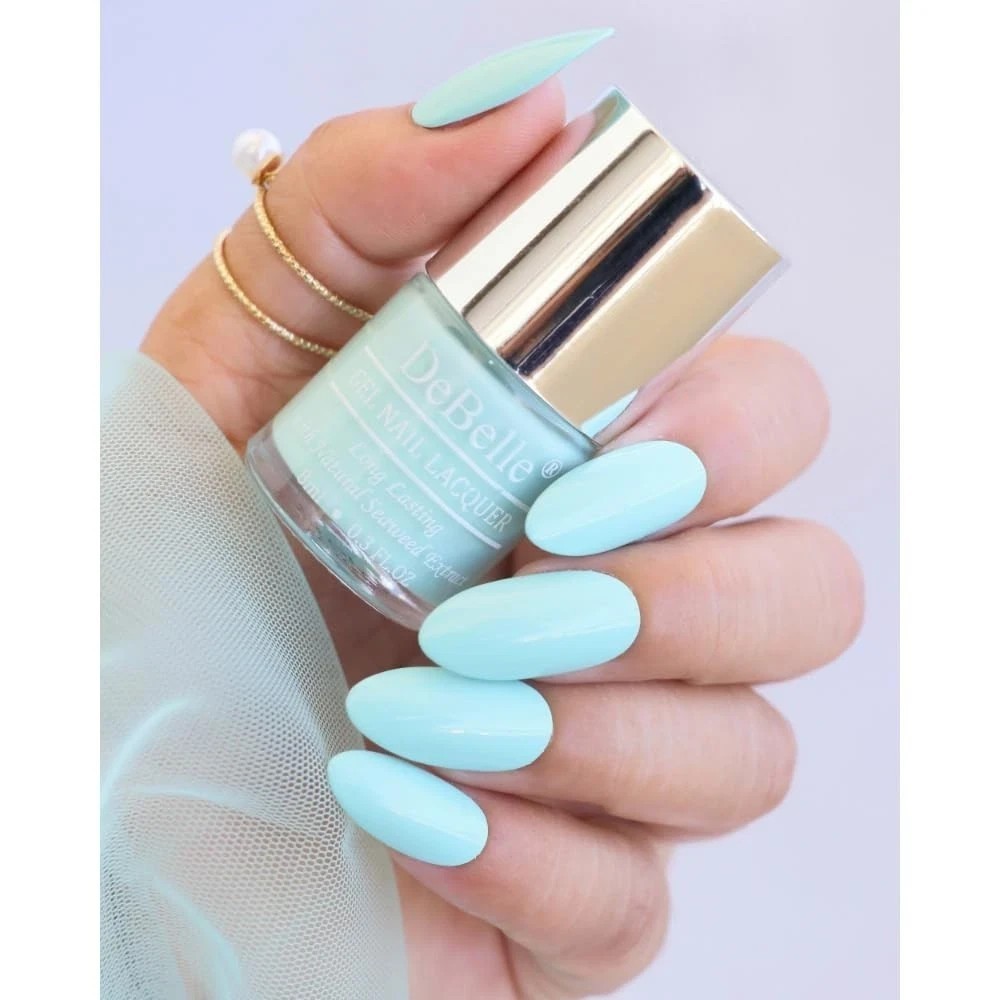 DeBelle Gel Nail Polish Combo of 2 (Mint Amour , Blueberry Bliss) – 8ml Each