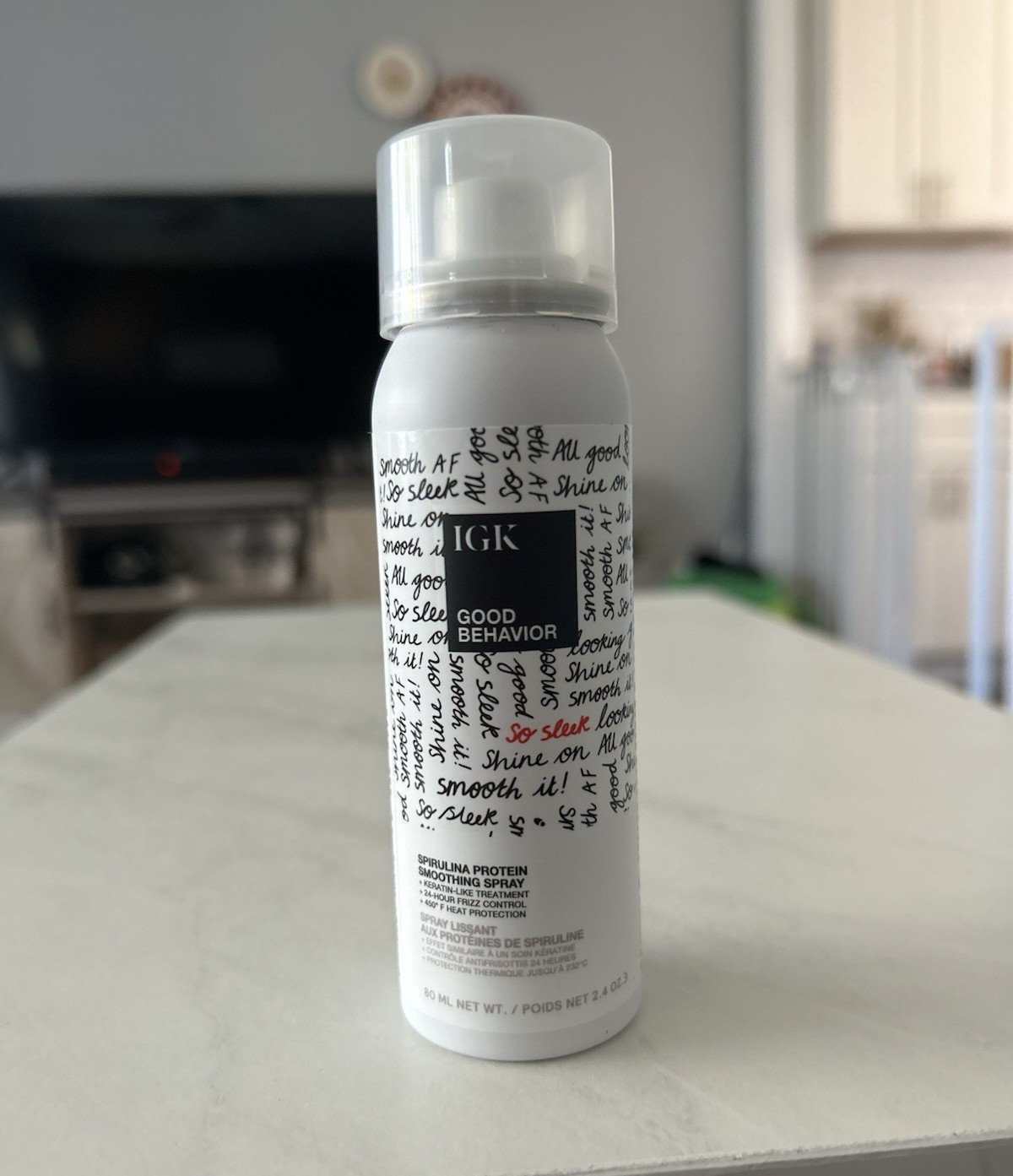 IGK Good Behavior Spirulina Protein Smoothing Spray 2.4 oz Vegan Color-Safe