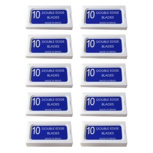 100 Personna Crystal double edge razor Shaving DE blades made in Israel
