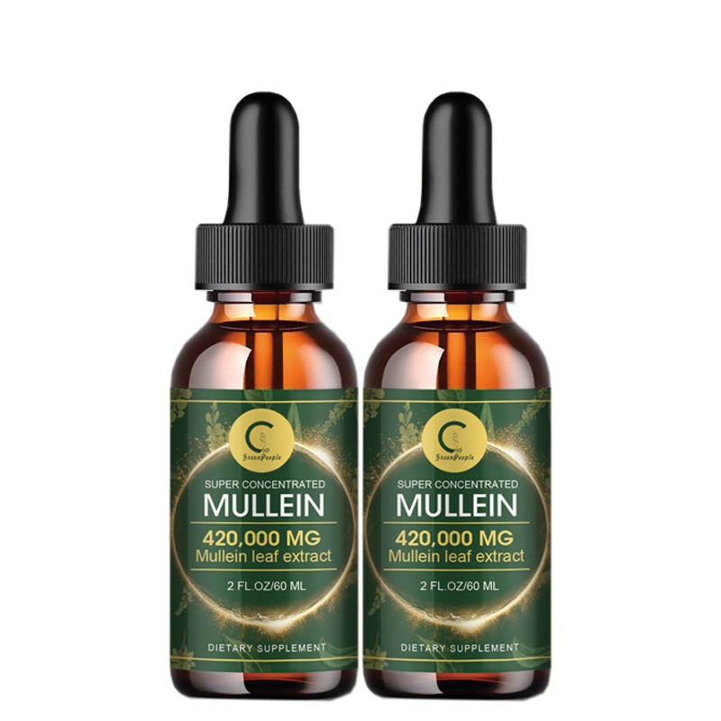 Natural Mullein Drops for Lungs, Detox and Cleanse Mullein Extract Supplement