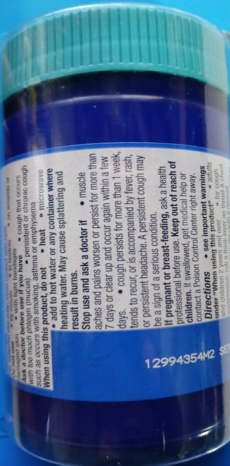 Vicks VapoRub Chest Rub Ointment, Relief from Cough, Cold, Aches, & Pains (100g)