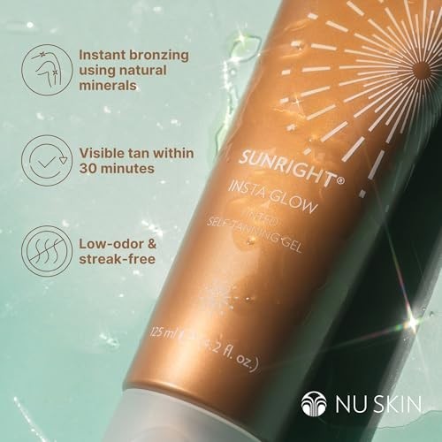 2 Pack Nuskin Sunright INSTA GLOW Self-Tanning Gel 4.2fl.oz NEW + Free Shipping
