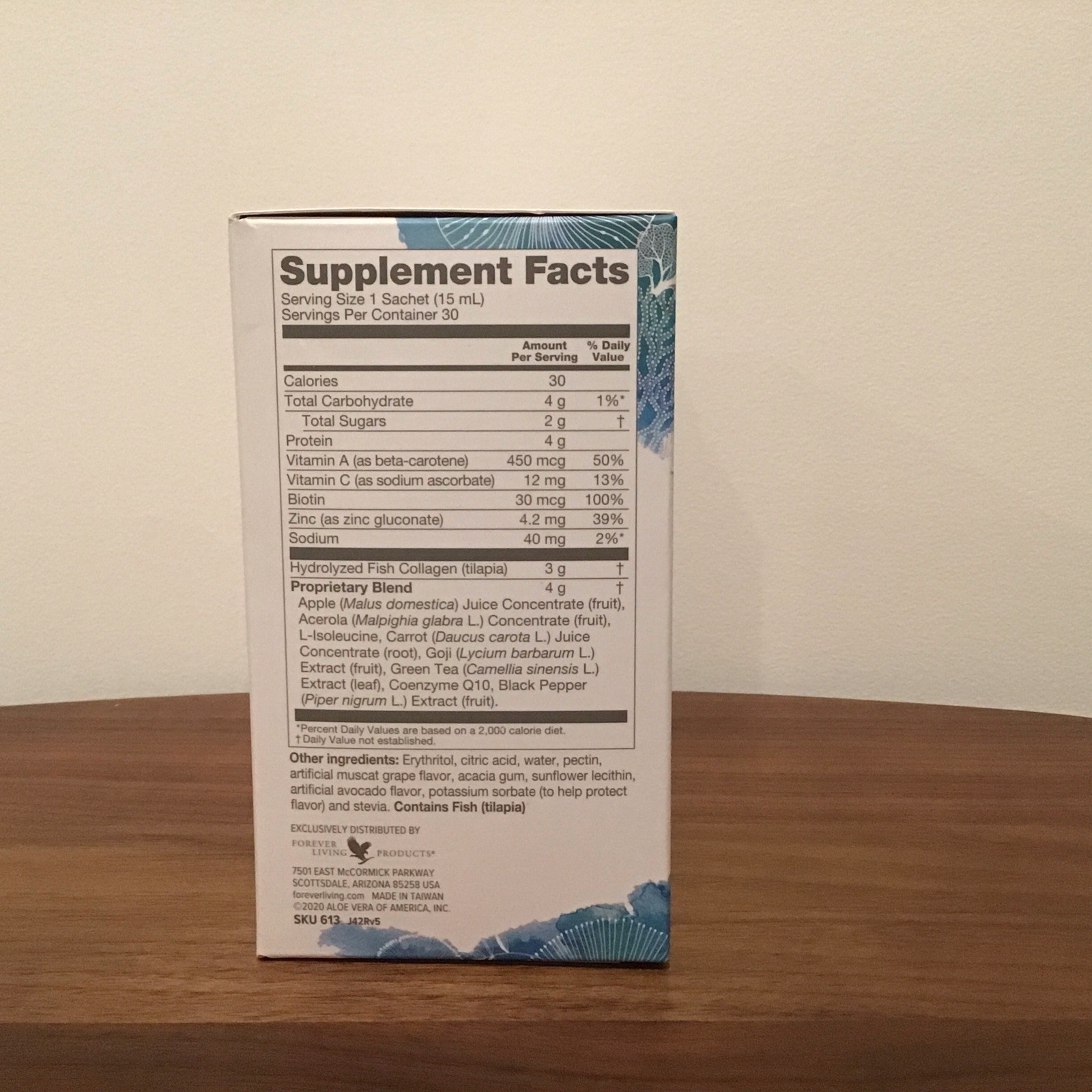 Forever Living Marine Collagen Supplement 30 Sachets (30×0.5 FL. Oz) Exp. 09/27