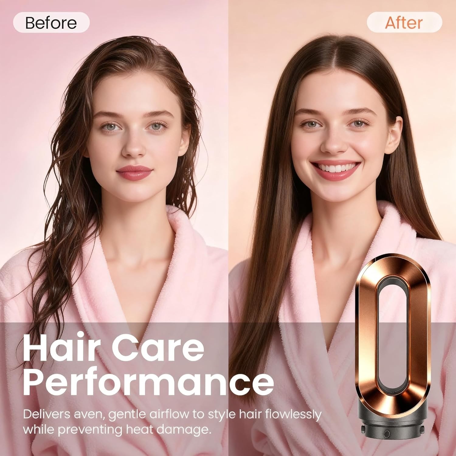 Nickel/Copper Pre-Styling Dryer Nozzle – Achieve Salon-Worthy Blowouts at Home