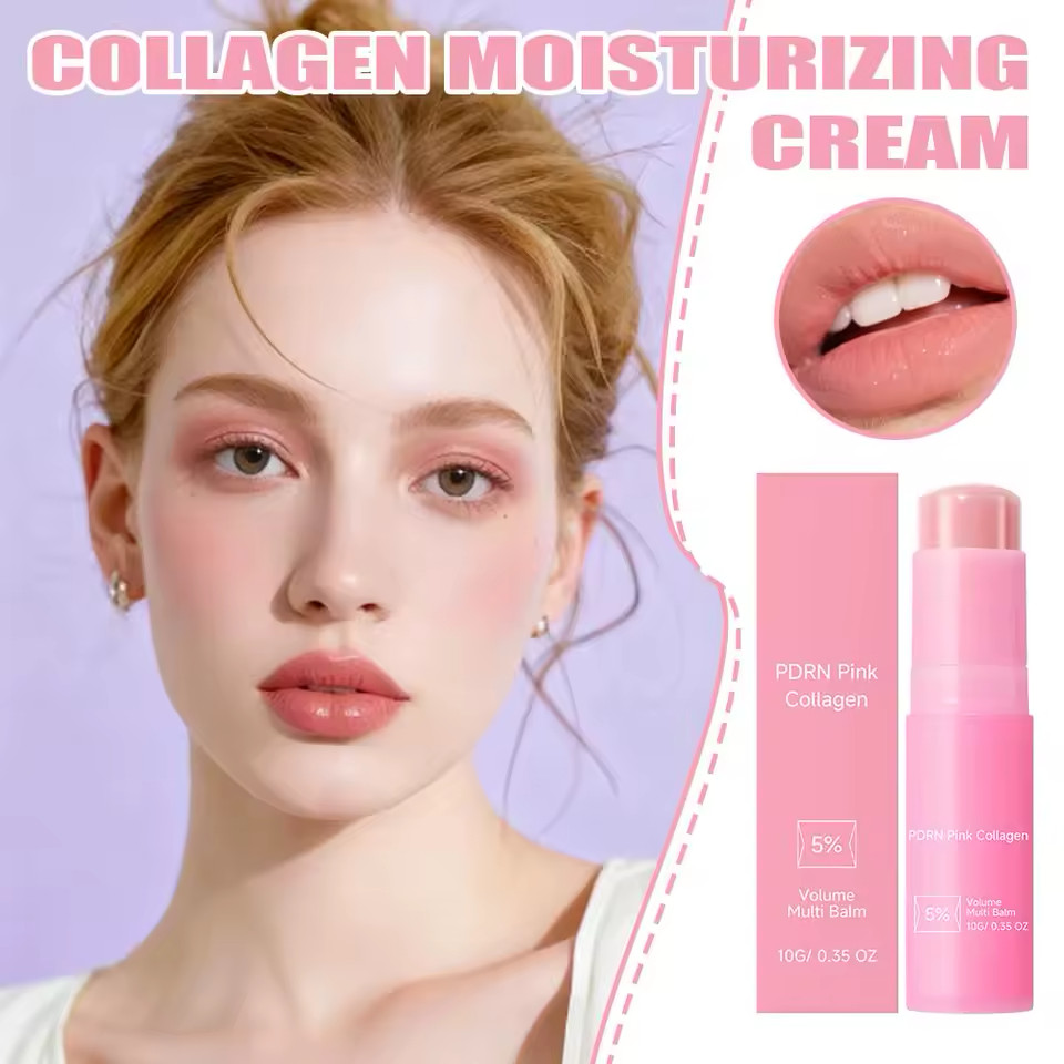 Korean Beauty Balm Stick Pink Collagen Multi Balm Face Moisturizer FAST SHIPPING