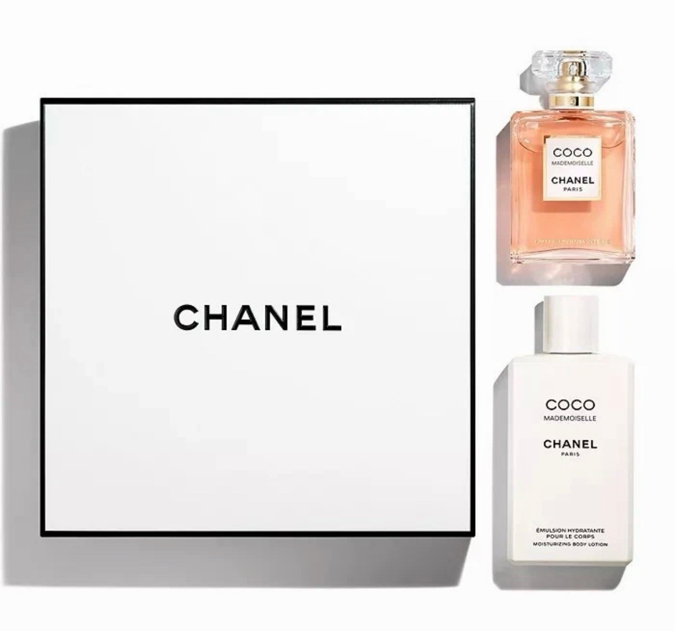 CHANEL Coco Mademoiselle Gift Set 3.4 fl oz parfum Spray + 6.8 oz Body Lotion