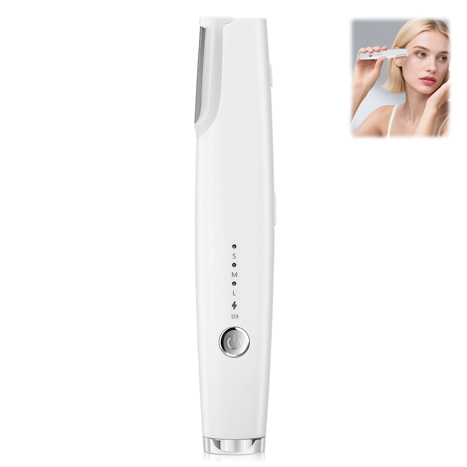 2-in-1 Electric Eyebrow Trimmer Facial Exfoliator 120V Voltage for United States