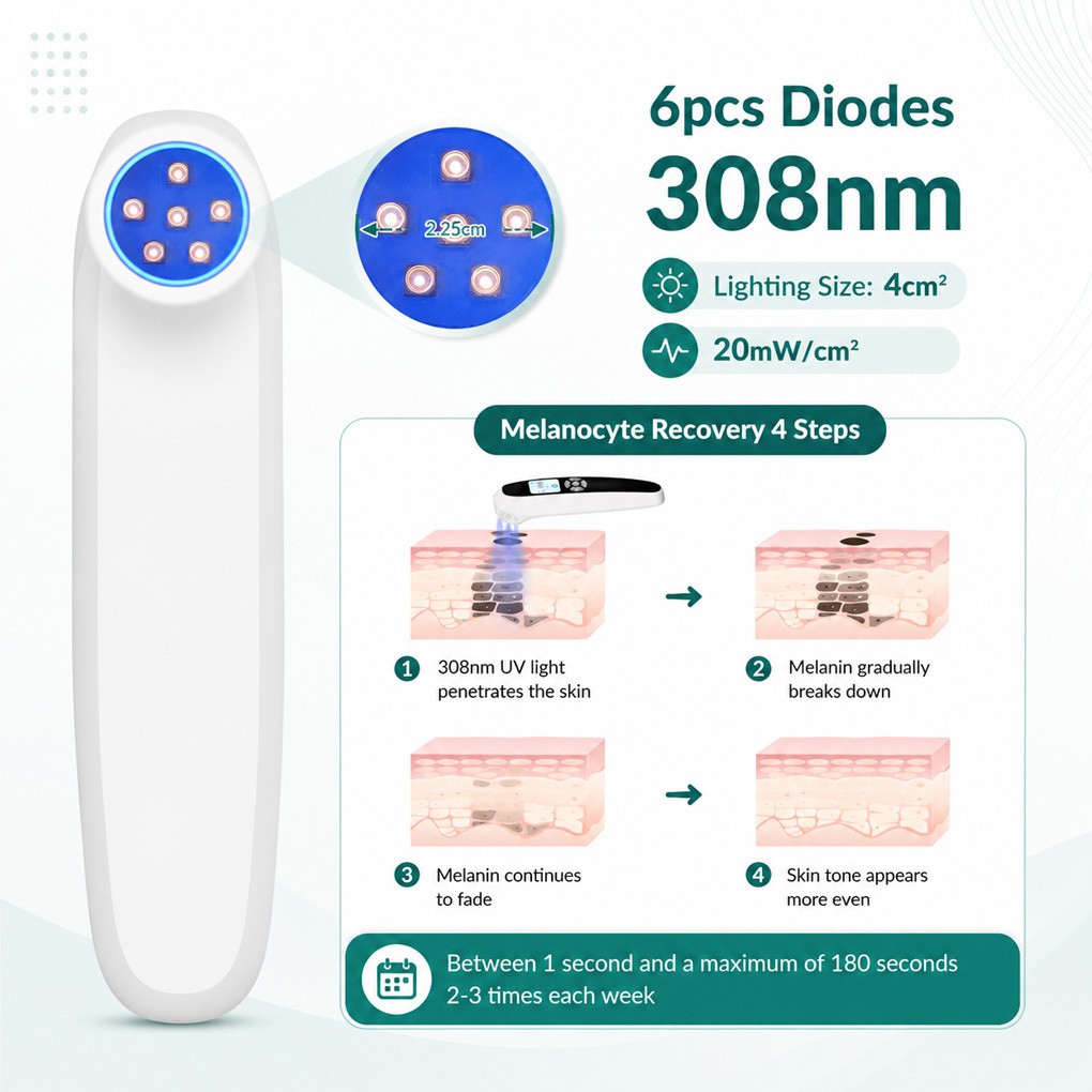 High Efficiency 308nm UVB Light Therapy Device for Skin Repair and Even Tone